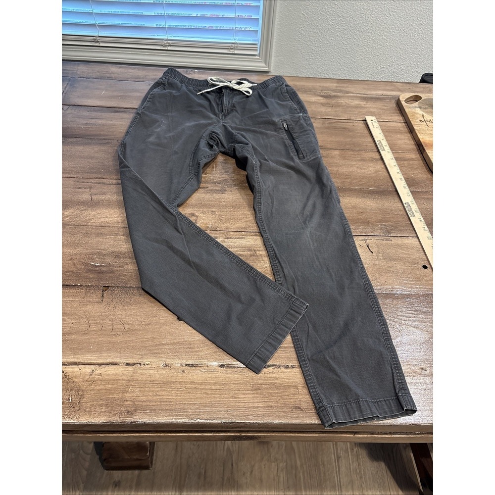 Vuori Ripstop Pants M‎ Womens Gray Pockets Drawstring Ankle Casual Mid Rise
